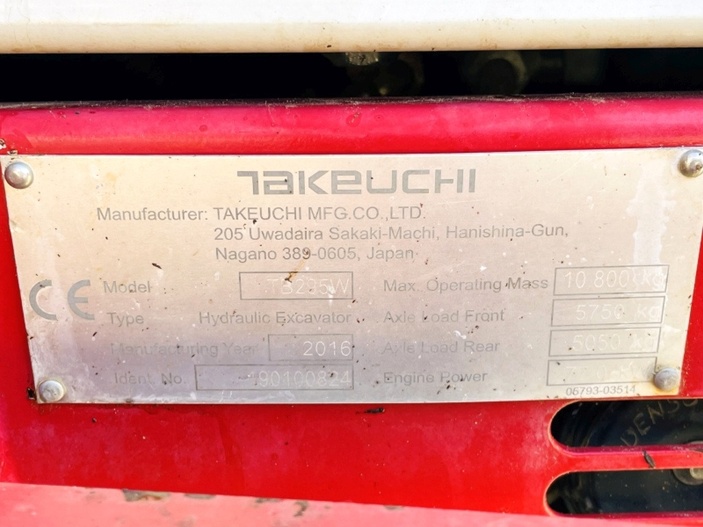 Takeuchi TB295W (3964) - Kolesové rýpadlo: obrázok 4 Takeuchi TB295W (3964) - Kolesové rýpadlo: obrázok 4