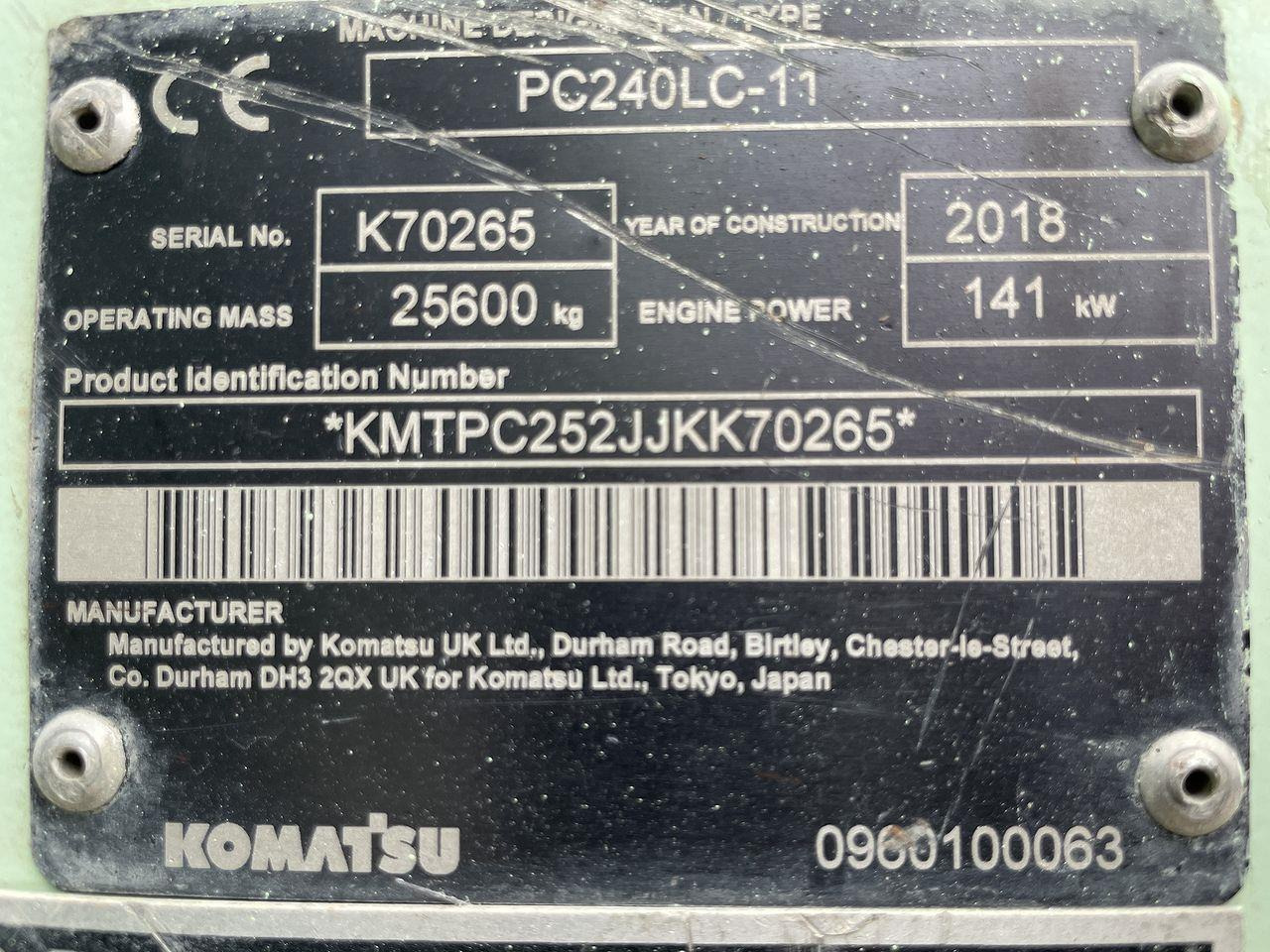 Pásové rýpadlo Komatsu PC240LCD-11: obrázok 14