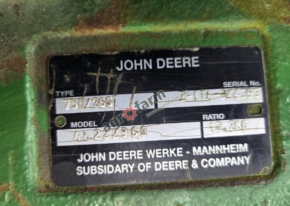 Przedni most John Deere 6155M, Dana 750/265 - Transmisie: obrázok 2 Przedni most John Deere 6155M, Dana 750/265 - Transmisie: obrázok 2