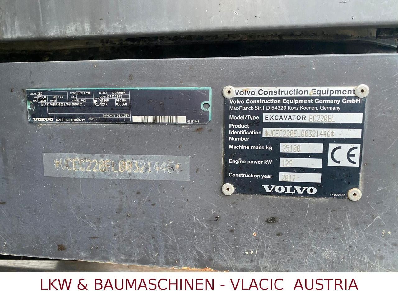 Leasing Volvo EC 220 EL Volvo EC 220 EL: obrázok 18 Leasing Volvo EC 220 EL Volvo EC 220 EL: obrázok 18