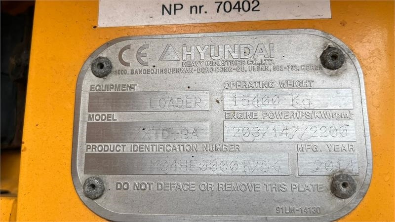 Hyundai 757-9A XTD med lan-arm. En-ejeres maskine med Lock - Kolesový nakladač: obrázok 5 Hyundai 757-9A XTD med lan-arm. En-ejeres maskine med Lock - Kolesový nakladač: obrázok 5