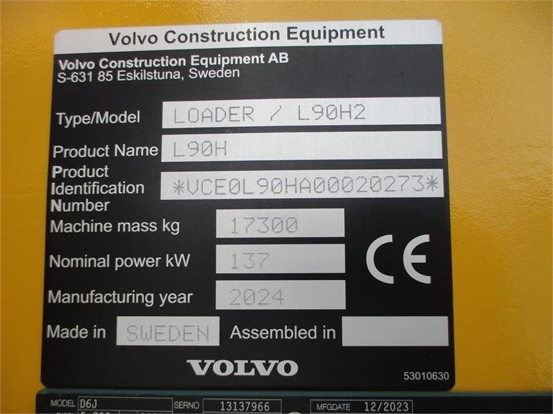 Volvo L90H H2 AGRICULTURE Dansk-maskine, Co-Pilot, LANG- - Kolesový nakladač: obrázok 3 Volvo L90H H2 AGRICULTURE Dansk-maskine, Co-Pilot, LANG- - Kolesový nakladač: obrázok 3
