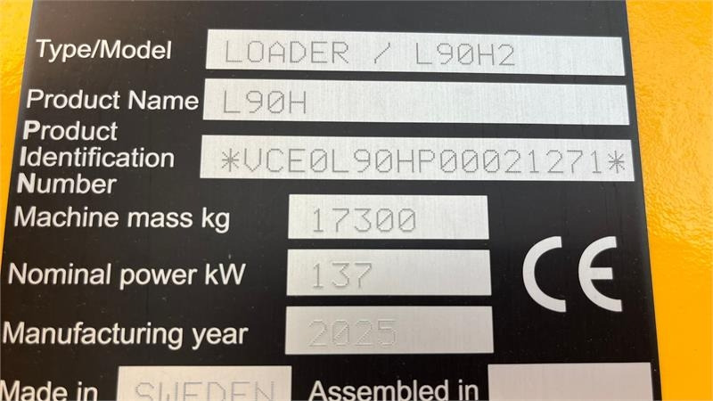 Volvo L90H H2 AGRICULTURE Dansk-maskine, Co-Pilot, LANG- - Kolesový nakladač: obrázok 2 Volvo L90H H2 AGRICULTURE Dansk-maskine, Co-Pilot, LANG- - Kolesový nakladač: obrázok 2