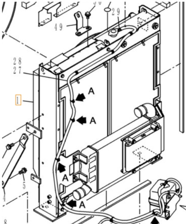 Case KRH15390 - Chladič pre Stavebné stroje: obrázok 1 Case KRH15390 - Chladič pre Stavebné stroje: obrázok 1