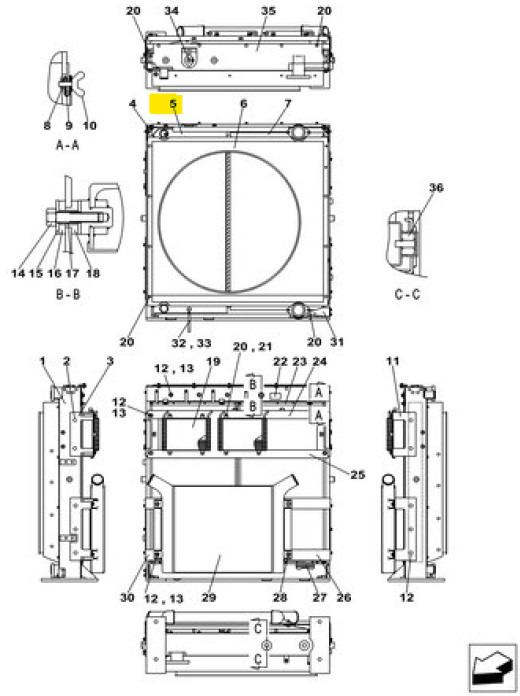 Case LN003980 - Chladič pre Stavebné stroje: obrázok 1 Case LN003980 - Chladič pre Stavebné stroje: obrázok 1