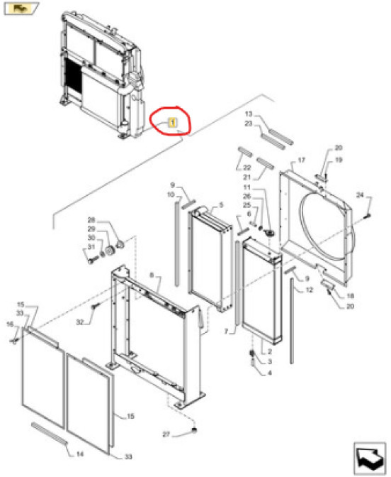 New Holland LS05P00073F1 - Chladič pre Stavebné stroje: obrázok 1 New Holland LS05P00073F1 - Chladič pre Stavebné stroje: obrázok 1