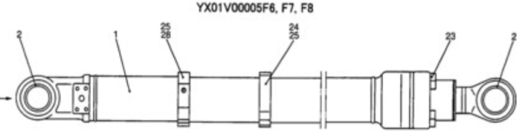 New Holland YX01V00005F7 - 72953773 - Hydraulický valec pre Stavebné stroje: obrázok 3 New Holland YX01V00005F7 - 72953773 - Hydraulický valec pre Stavebné stroje: obrázok 3