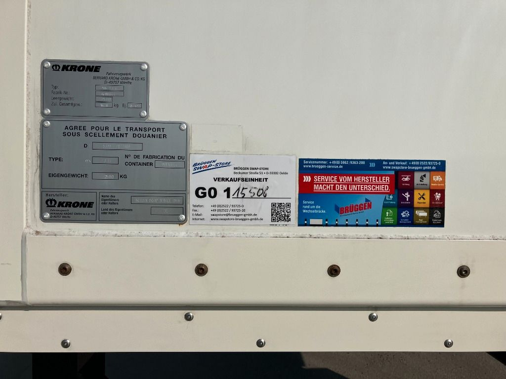 Skříňová nadstavba Krone Wechselbrücke Kühlaufbau: obrázok 7