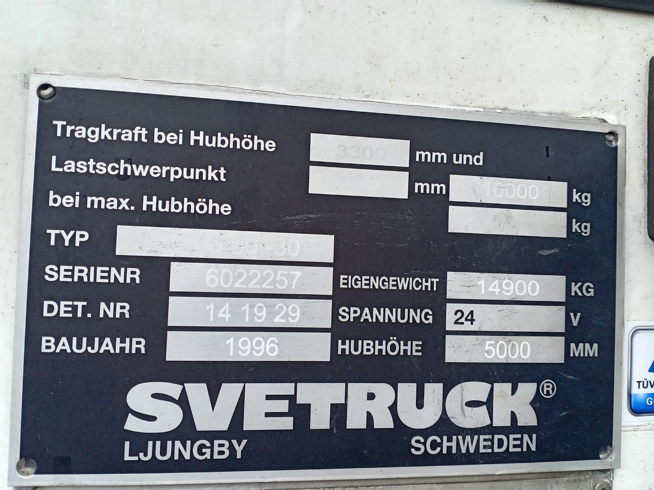 Dieselový vysokozdvižný vozík SVETRUCK Schwerlastgabelstapler 1060-30: obrázok 6