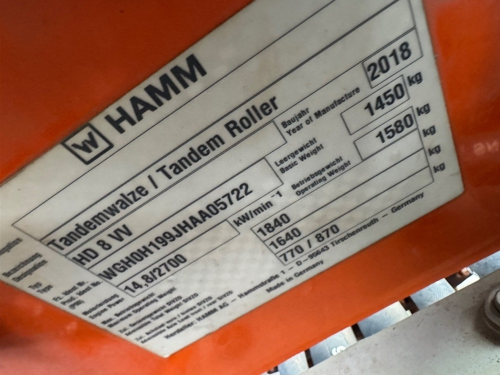 Cestný valec Hamm HD 8 VV: obrázok 16 Cestný valec Hamm HD 8 VV: obrázok 16