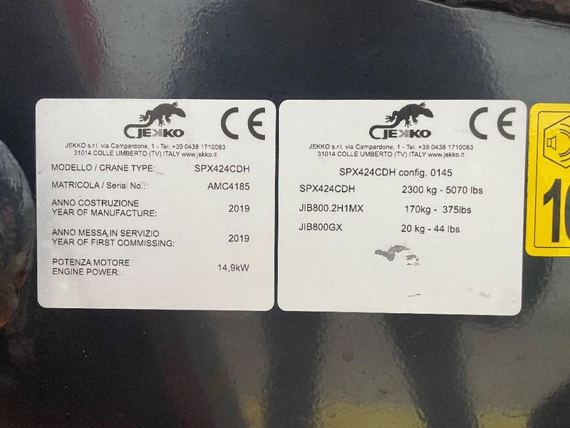 Jekko SPX 424 CDH - Mini žeriav: obrázok 3 Jekko SPX 424 CDH - Mini žeriav: obrázok 3