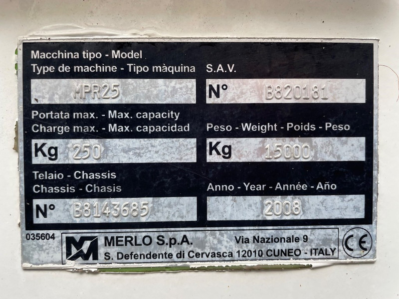 Merlo MPR 25 - Kĺbová pracovná plošina: obrázok 3 Merlo MPR 25 - Kĺbová pracovná plošina: obrázok 3