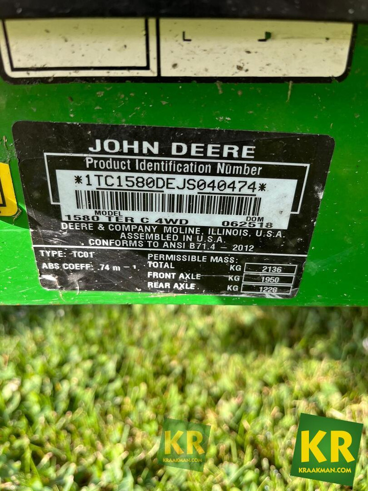 John Deere 1580  - Záhradná kosačka: obrázok 4 John Deere 1580  - Záhradná kosačka: obrázok 4