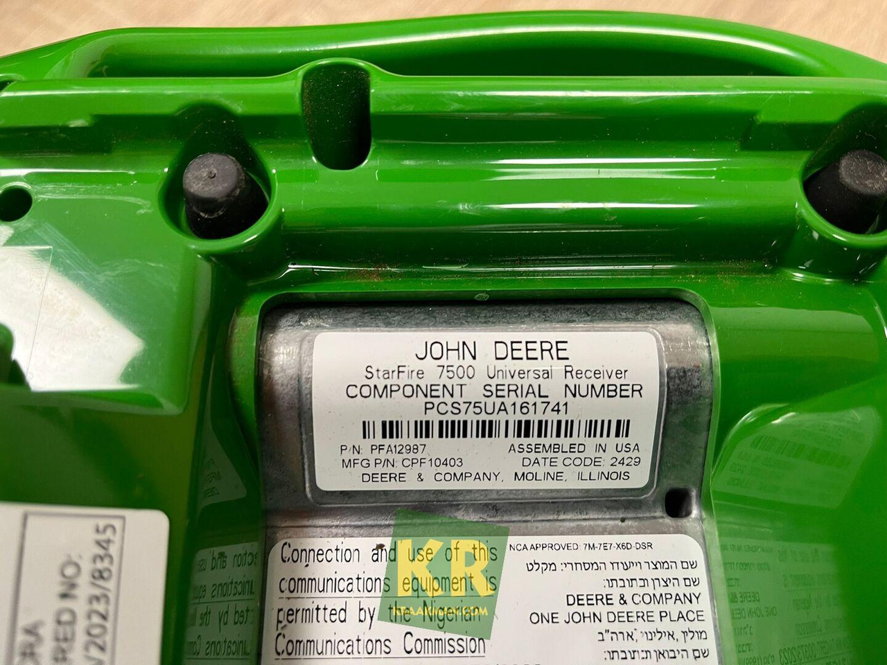 John Deere STARFIRE 7500 RECEIVER - Navigačný systém: obrázok 1 John Deere STARFIRE 7500 RECEIVER - Navigačný systém: obrázok 1
