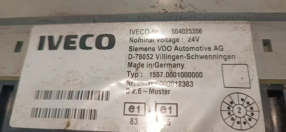 Zegary Licznik IVECO STRALIS 504025356 - Elektrický systém pre Nákladné auto: obrázok 2 Zegary Licznik IVECO STRALIS 504025356 - Elektrický systém pre Nákladné auto: obrázok 2
