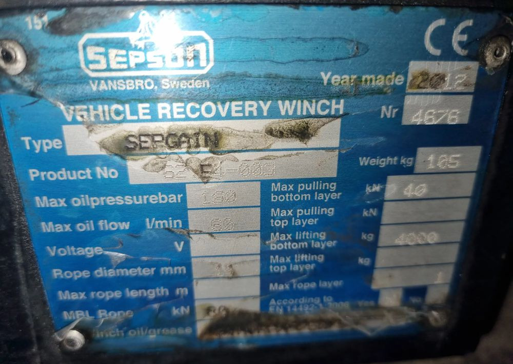 Wciągarka Sepson hydrauliczna - Náhradný diel: obrázok 4 Wciągarka Sepson hydrauliczna - Náhradný diel: obrázok 4