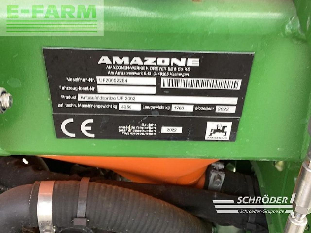 Amazone uf 2002 - top ausstattung ! - Ťahaný postrekovač: obrázok 2 Amazone uf 2002 - top ausstattung ! - Ťahaný postrekovač: obrázok 2