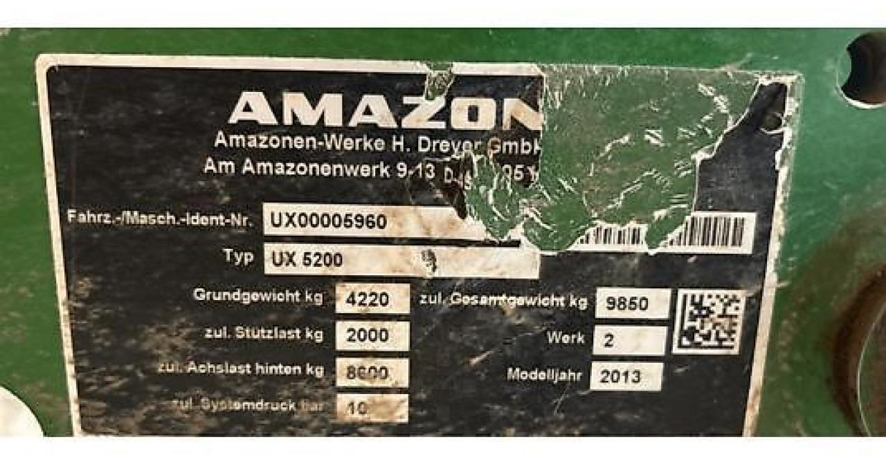 Amazone ux5200 - Ťahaný postrekovač: obrázok 4 Amazone ux5200 - Ťahaný postrekovač: obrázok 4
