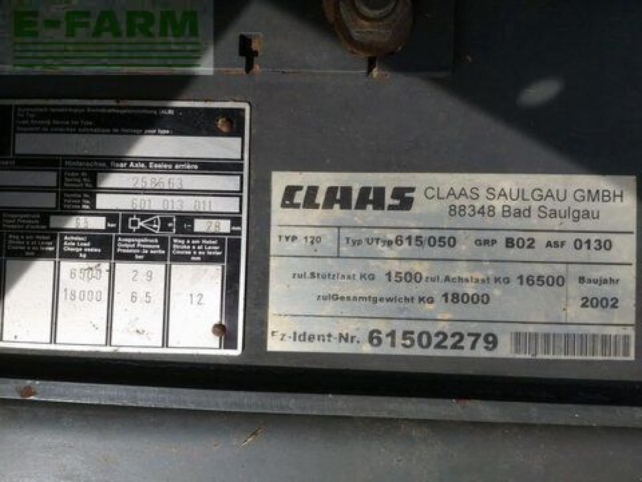 CLAAS quantum 5500 p - Poľnohospodársky sklápěcí príves: obrázok 3 CLAAS quantum 5500 p - Poľnohospodársky sklápěcí príves: obrázok 3