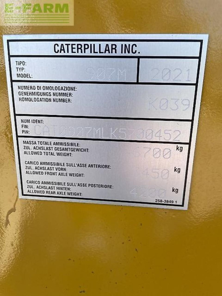 Mini rýpadlo Caterpillar 907m: obrázok 20 Mini rýpadlo Caterpillar 907m: obrázok 20