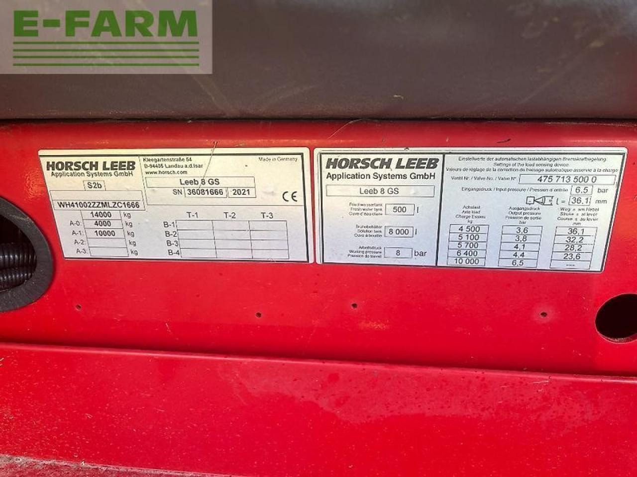 Horsch leeb 8 gs - Ťahaný postrekovač: obrázok 3 Horsch leeb 8 gs - Ťahaný postrekovač: obrázok 3