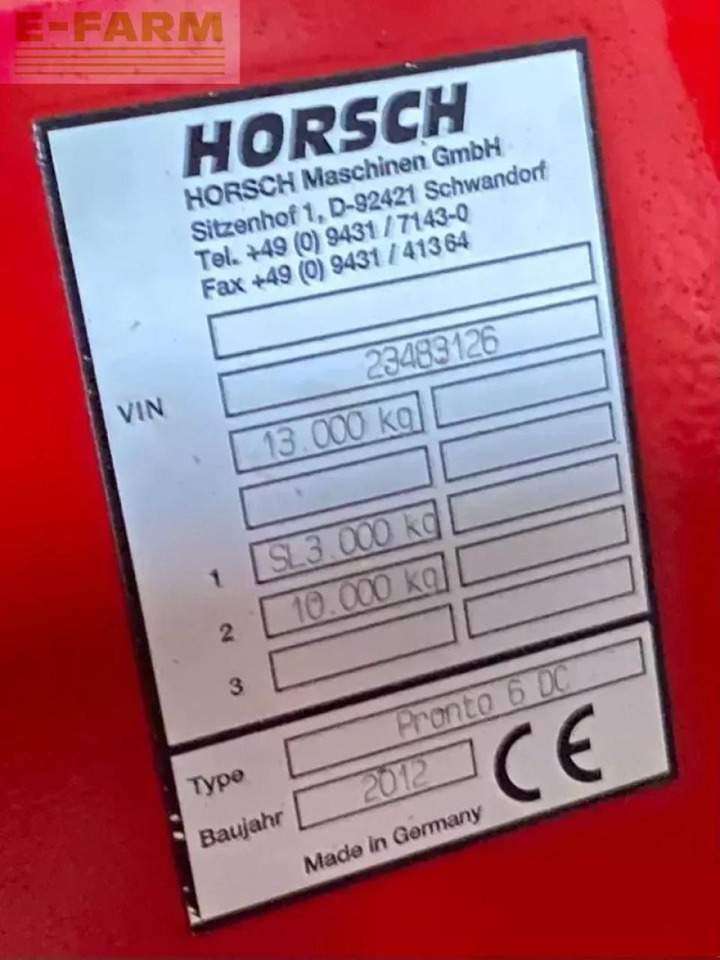 Horsch pronto 6 dc - Univerzálny sejací stroj: obrázok 3 Horsch pronto 6 dc - Univerzálny sejací stroj: obrázok 3