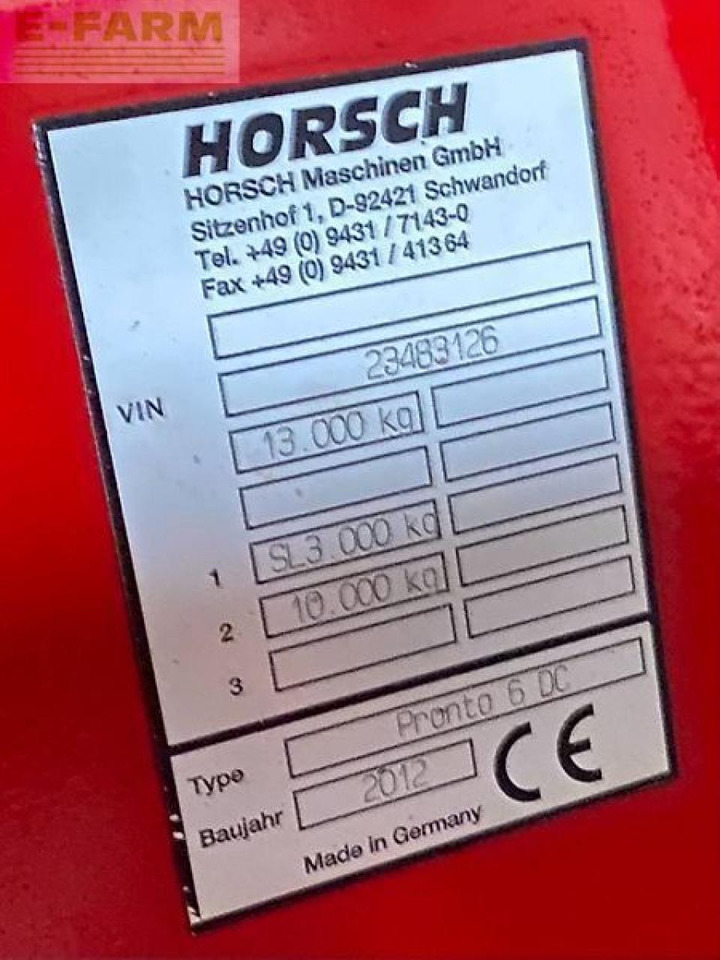 Horsch pronto 6 dc - Univerzálny sejací stroj: obrázok 3 Horsch pronto 6 dc - Univerzálny sejací stroj: obrázok 3