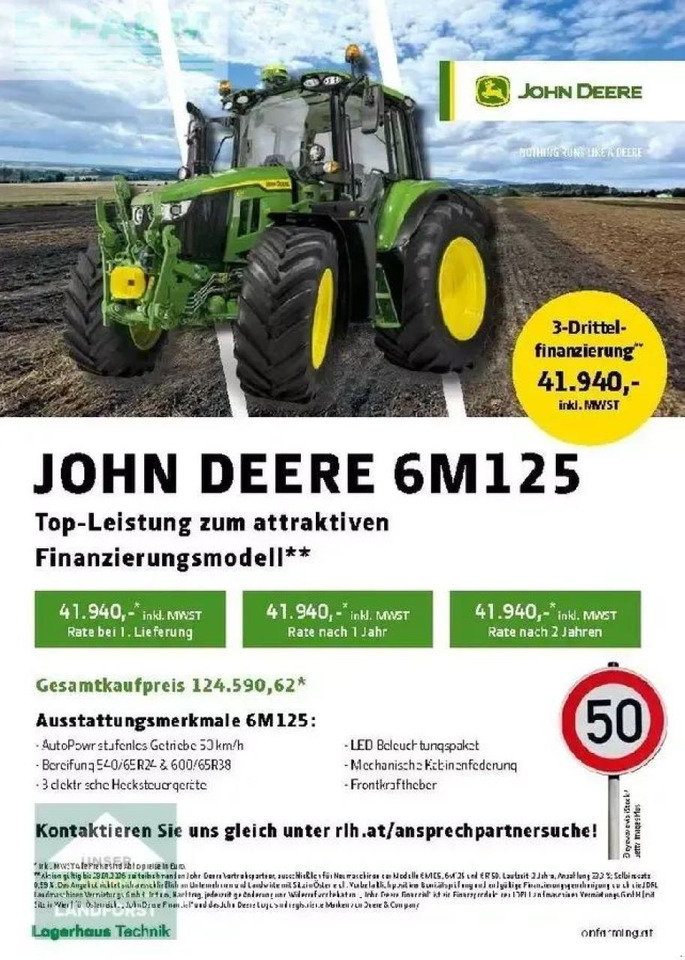 John Deere 6m 125 - Traktor: obrázok 1 John Deere 6m 125 - Traktor: obrázok 1