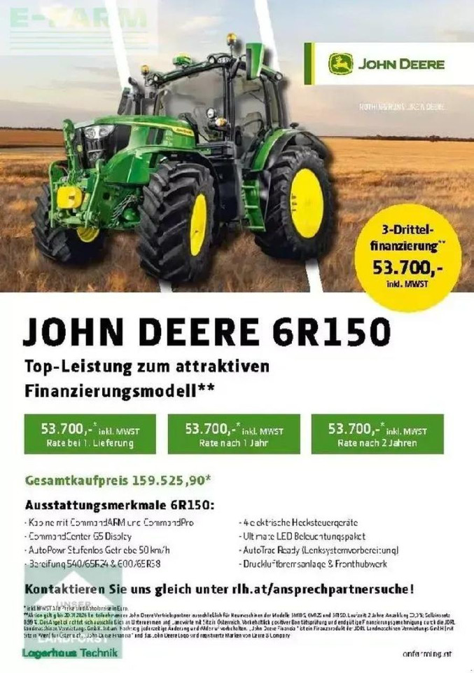 John Deere 6r 150 - Traktor: obrázok 2 John Deere 6r 150 - Traktor: obrázok 2
