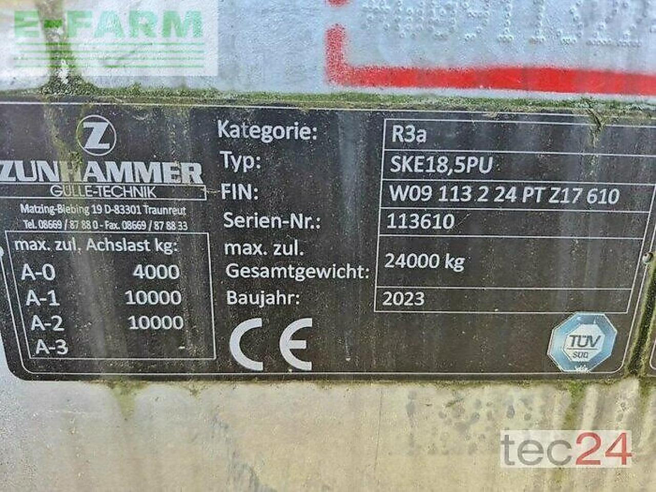 Zunhammer sek 18,5 pu 16,5 m glidefix - Technika pro aplikaci hnoja: obrázok 4 Zunhammer sek 18,5 pu 16,5 m glidefix - Technika pro aplikaci hnoja: obrázok 4
