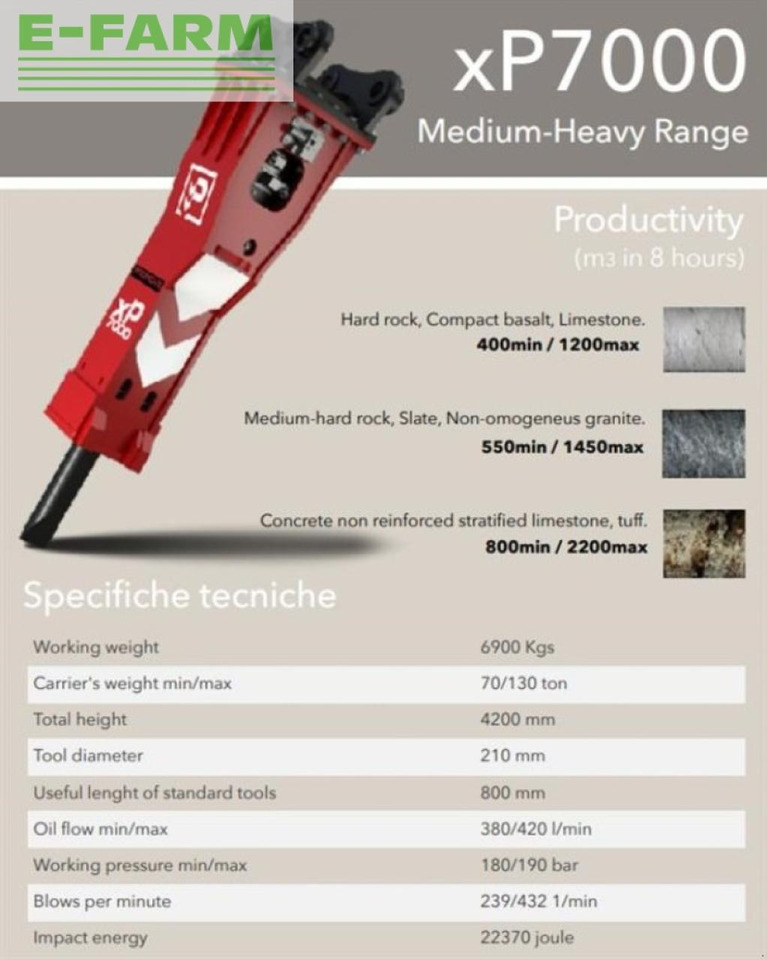 Xp7000 - Hydraulické kladivo pre Stavebné stroje: obrázok 2 Xp7000 - Hydraulické kladivo pre Stavebné stroje: obrázok 2
