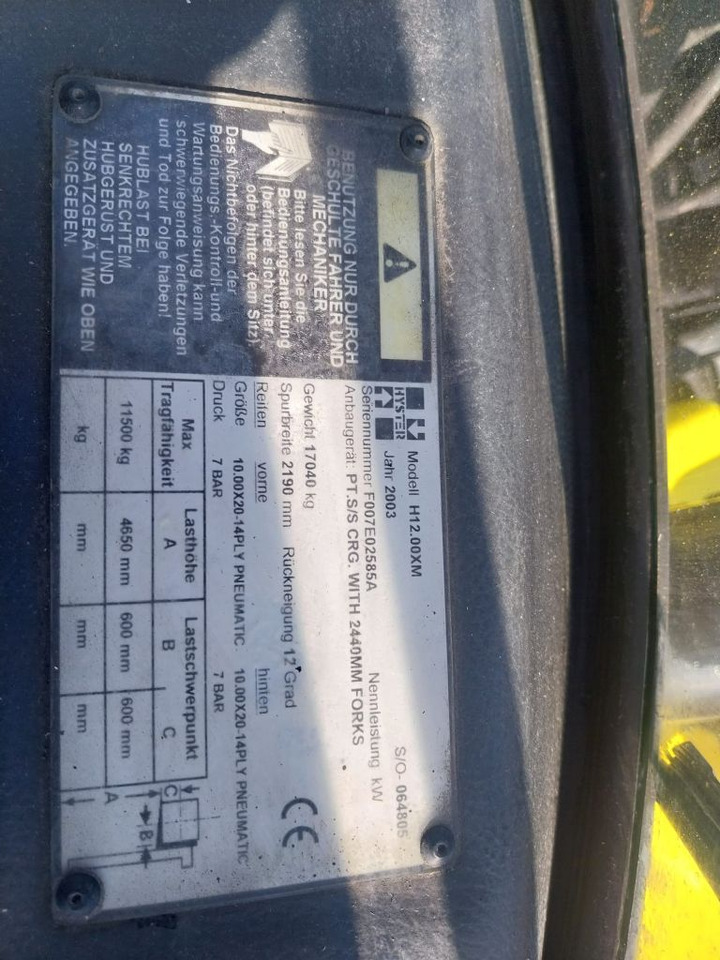 Hyster H12,00XM - Dieselový vysokozdvižný vozík: obrázok 2 Hyster H12,00XM - Dieselový vysokozdvižný vozík: obrázok 2
