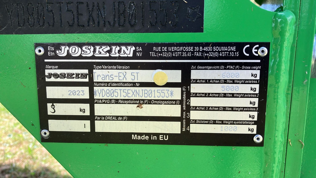 Joskin Trans-EX 5T - Príves: obrázok 2 Joskin Trans-EX 5T - Príves: obrázok 2