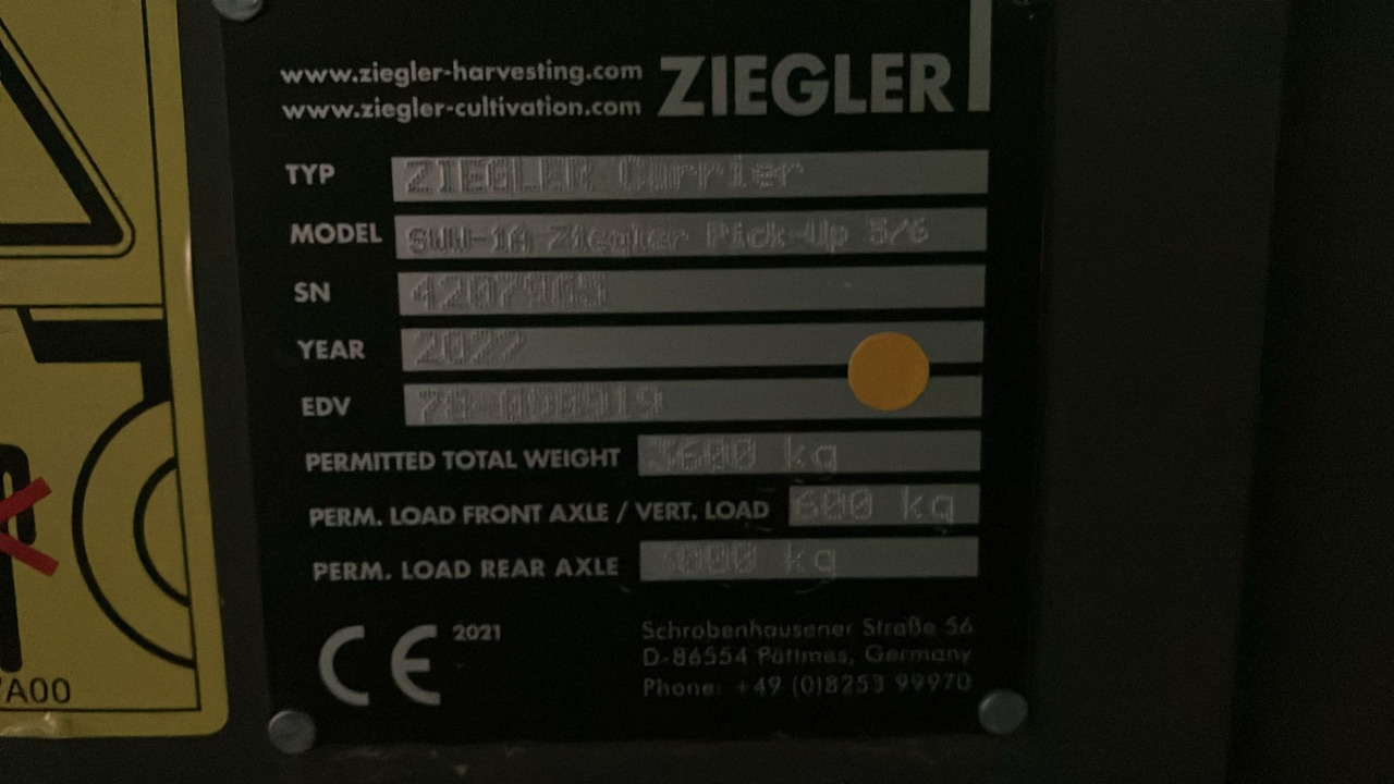 Ziegler ZPU 6001 Pick up 6m - Obilný kombajn: obrázok 4 Ziegler ZPU 6001 Pick up 6m - Obilný kombajn: obrázok 4