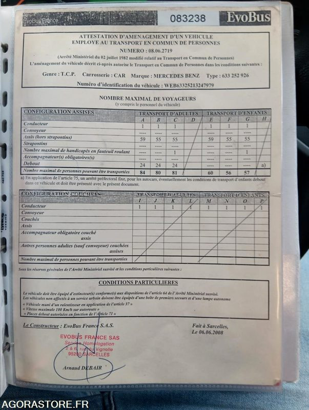 MERCEDES INTOURO N°083238 - Školský autobus: obrázok 4 MERCEDES INTOURO N°083238 - Školský autobus: obrázok 4
