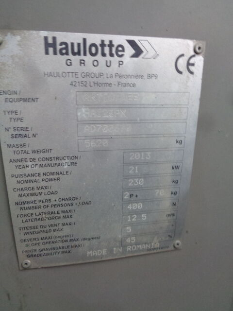 Haulotte HA120 - Kĺbová pracovná plošina: obrázok 4 Haulotte HA120 - Kĺbová pracovná plošina: obrázok 4