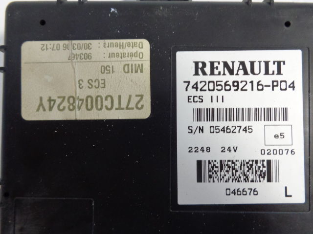 Renault ECS control units 7420569216, 7420569216, 7420569216 "WORLDWIDE - Riadiaca jednotka pre Nákladné auto: obrázok 5 Renault ECS control units 7420569216, 7420569216, 7420569216 "WORLDWIDE - Riadiaca jednotka pre Nákladné auto: obrázok 5