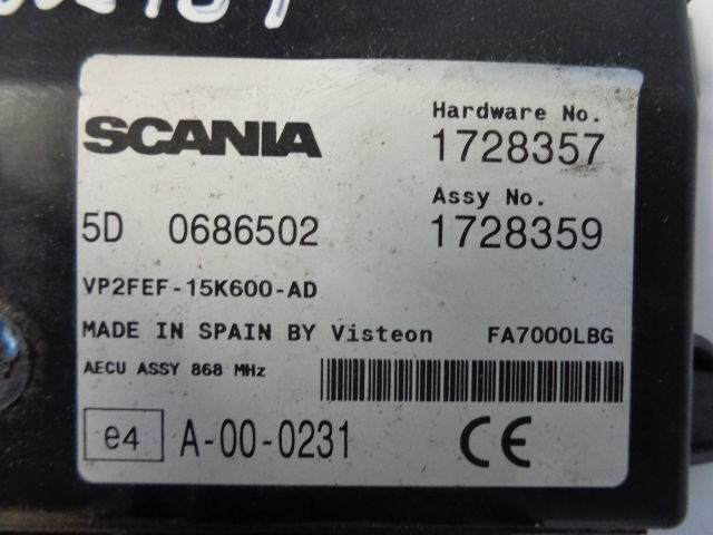 Scania control unit 1731940, 1731939, 0686502, 1728357, 1728359 "WORLDW - Riadiaca jednotka pre Nákladné auto: obrázok 5 Scania control unit 1731940, 1731939, 0686502, 1728357, 1728359 "WORLDW - Riadiaca jednotka pre Nákladné auto: obrázok 5