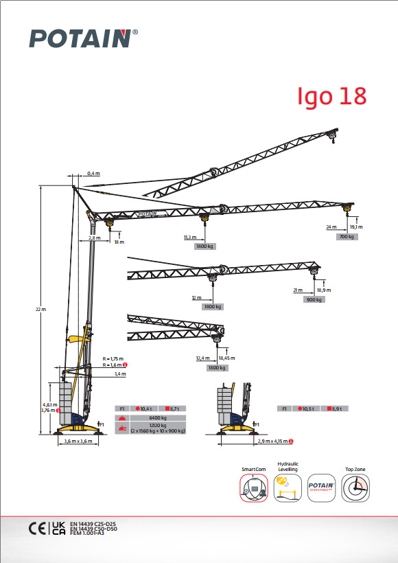 Potain IGO 18 - Rýchlostaviteľný žeriav: obrázok 1 Potain IGO 18 - Rýchlostaviteľný žeriav: obrázok 1