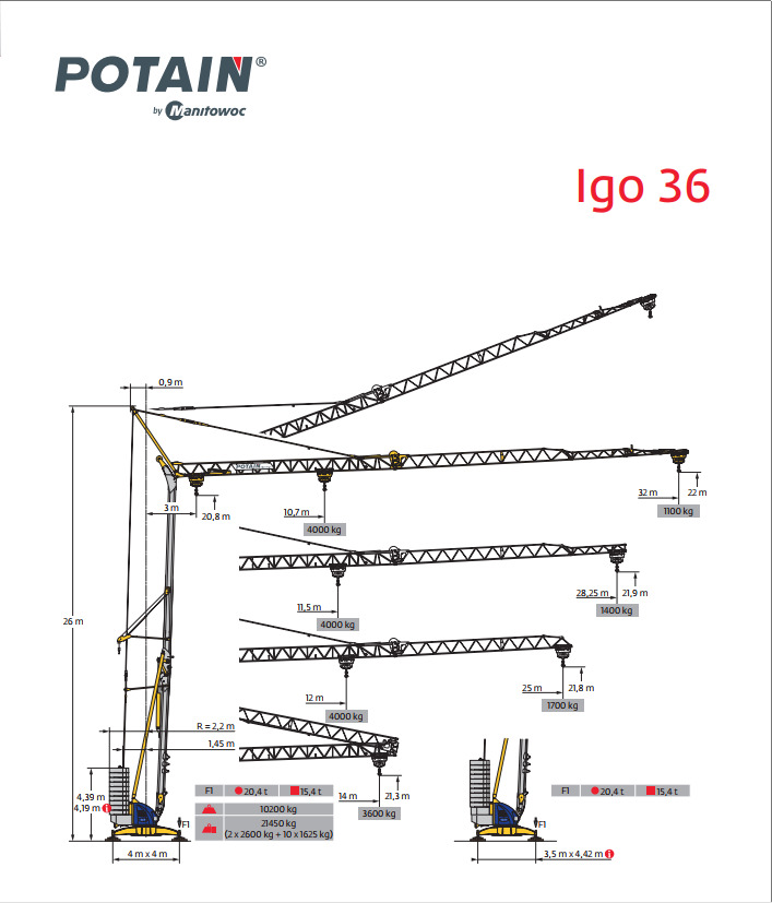 Potain IGO 36 - Rýchlostaviteľný žeriav: obrázok 1 Potain IGO 36 - Rýchlostaviteľný žeriav: obrázok 1