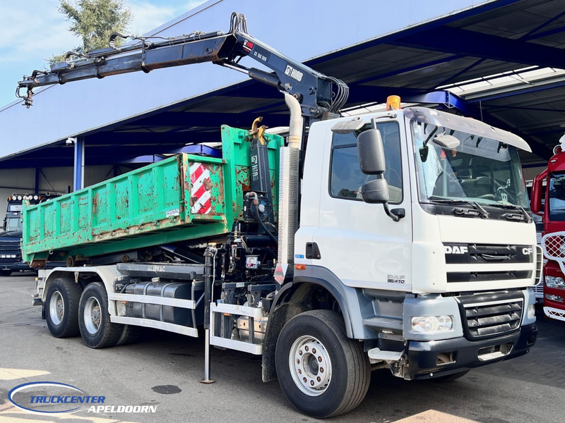 DAF CF 85.410 ATE, Hiab 166, 6x4 Steel spring - Hákový nosič kontajnerov, Auto s hydraulickou rukou: obrázok 1 DAF CF 85.410 ATE, Hiab 166, 6x4 Steel spring - Hákový nosič kontajnerov, Auto s hydraulickou rukou: obrázok 1