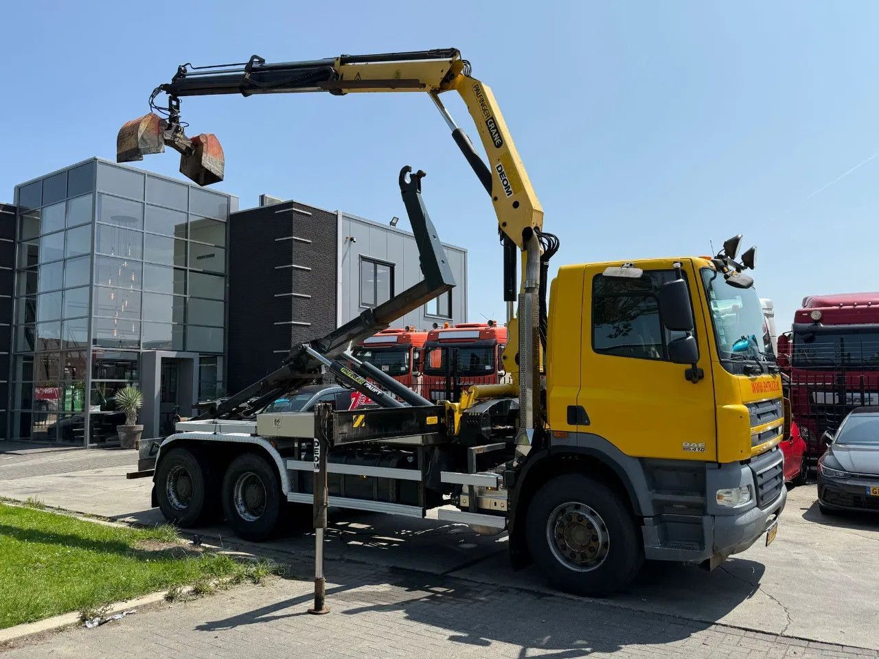 DAF CF 85.410 6X4 - EURO 5 + PALFINGER PK15500 + REM - Hákový nosič kontajnerov, Auto s hydraulickou rukou: obrázok 2 DAF CF 85.410 6X4 - EURO 5 + PALFINGER PK15500 + REM - Hákový nosič kontajnerov, Auto s hydraulickou rukou: obrázok 2