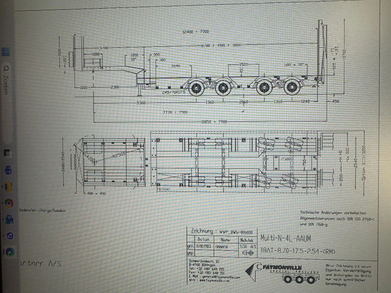 Faymonville F-S44-1AAA 4 AXLE, 2 STEERING AXLE, 7.9 METER EXTENADABLE DOUBLE RAMPS - Náves podvalník: obrázok 4 Faymonville F-S44-1AAA 4 AXLE, 2 STEERING AXLE, 7.9 METER EXTENADABLE DOUBLE RAMPS - Náves podvalník: obrázok 4