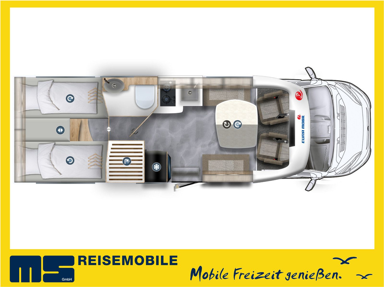 Eura Mobil PROFILA T 720 EF - 101 EDITION / EINZELBETTEN - Polointegrované obytné auto: obrázok 2 Eura Mobil PROFILA T 720 EF - 101 EDITION / EINZELBETTEN - Polointegrované obytné auto: obrázok 2