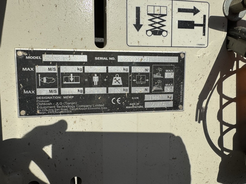 Samohybná plošiny JLG 2032ES Schaarhoogwerker / Scissor lift 8Meter Werkhoogte 2016 Elektrisch: obrázok 10