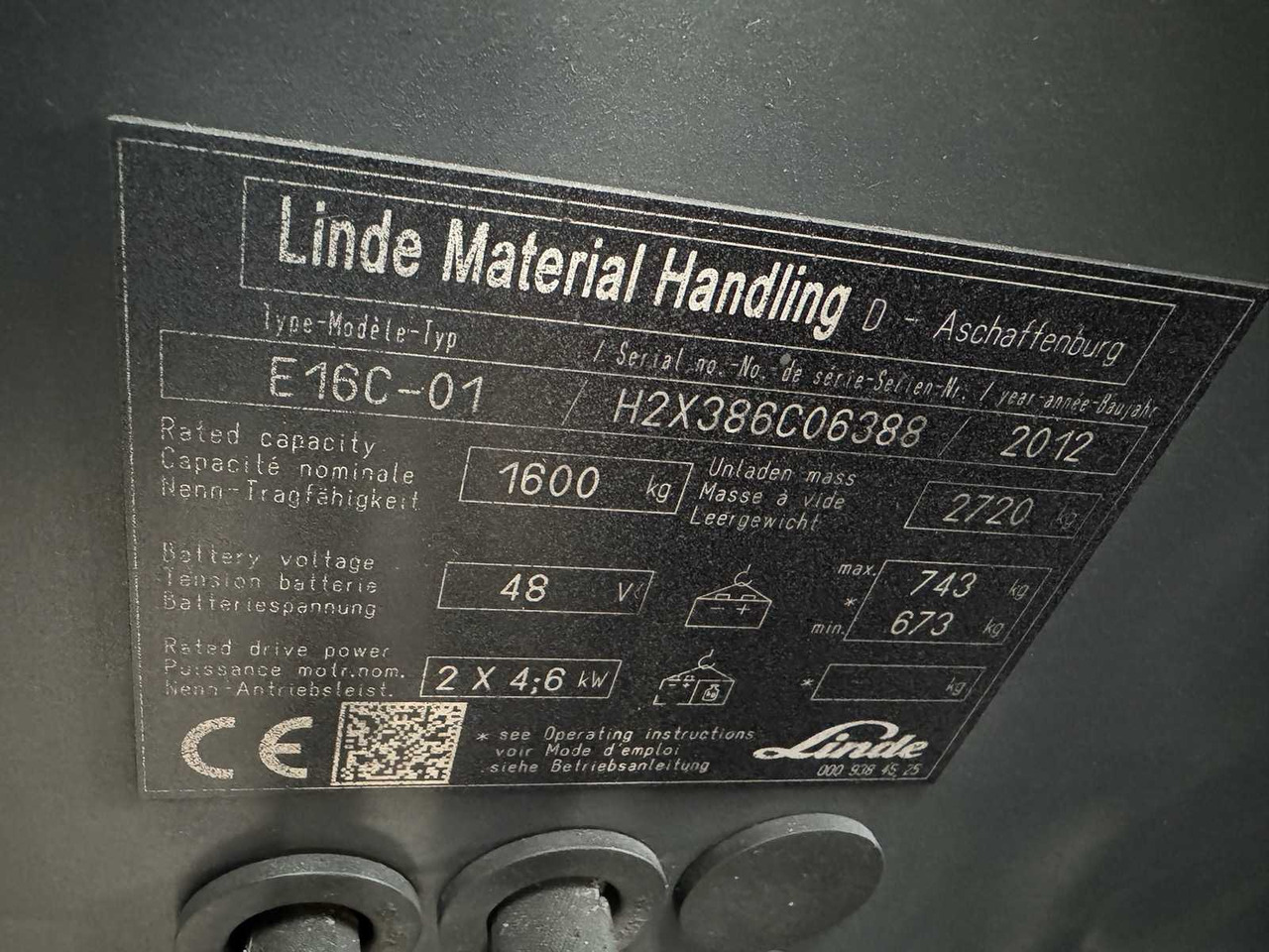 Vysokozdvižný vozík 12/2015 SERVICE + UVV 12/2026 LINDE E16C TRIPLEX 522CM ELECTRIC FORKLIFT 7,420 HOURS: obrázok 22
