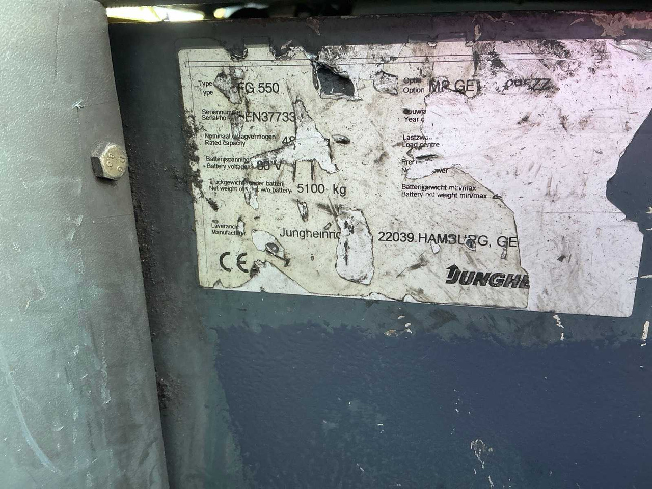 Vysokozdvižný vozík 2008 JUNGHEINRICH FG550 FORKLIFT: obrázok 14
