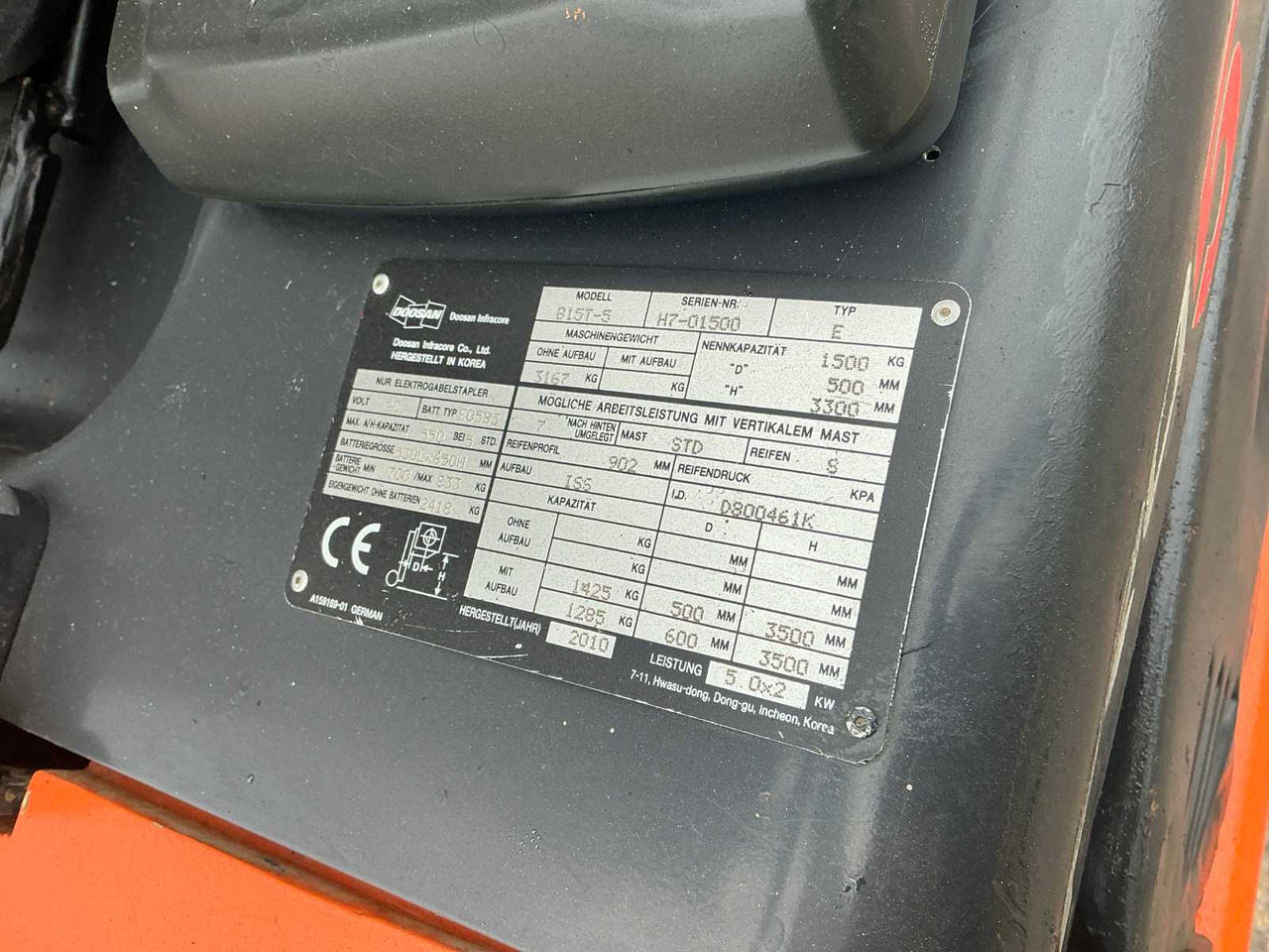 Vysokozdvižný vozík 2010 DOOSAN B15T-5 FORKLIFT: obrázok 11 Vysokozdvižný vozík 2010 DOOSAN B15T-5 FORKLIFT: obrázok 11