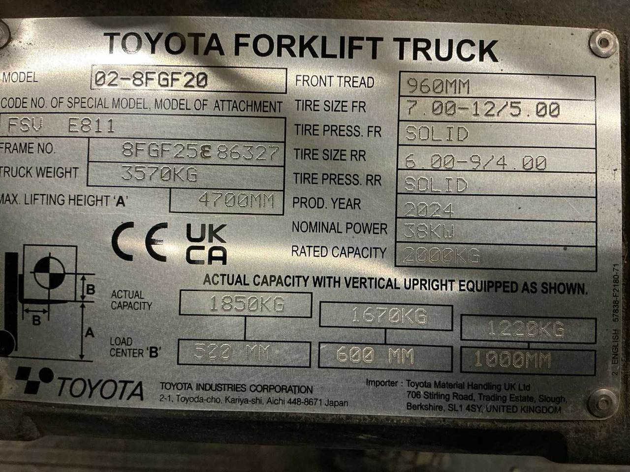 2024 TOYOTA 22-FGF20 FORKLIFT - Vysokozdvižný vozík: obrázok 3 2024 TOYOTA 22-FGF20 FORKLIFT - Vysokozdvižný vozík: obrázok 3