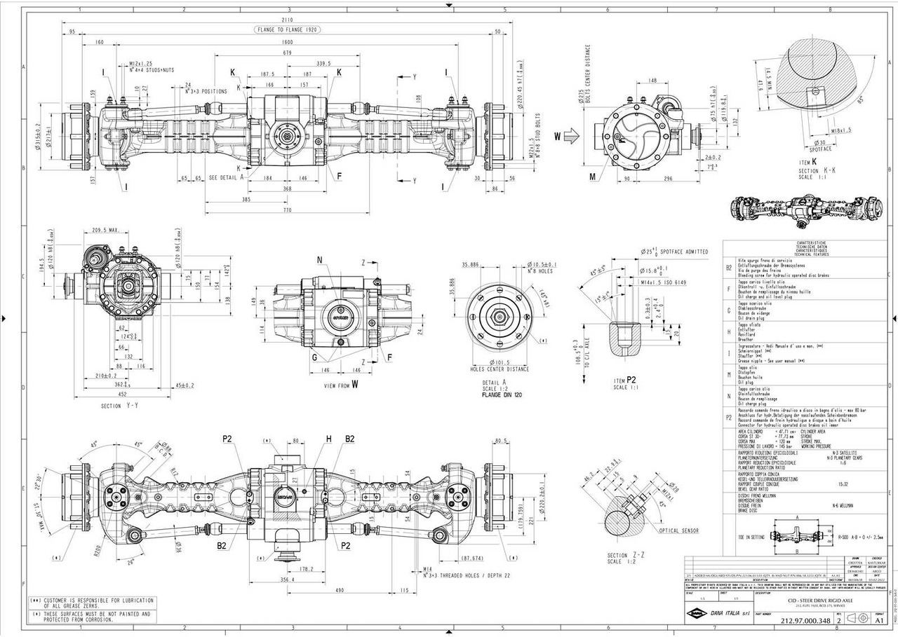 Rýpadlo DANA ITALIA S.R.L SPICER / DANA - PLANETARY STEERING AXLE: obrázok 6
